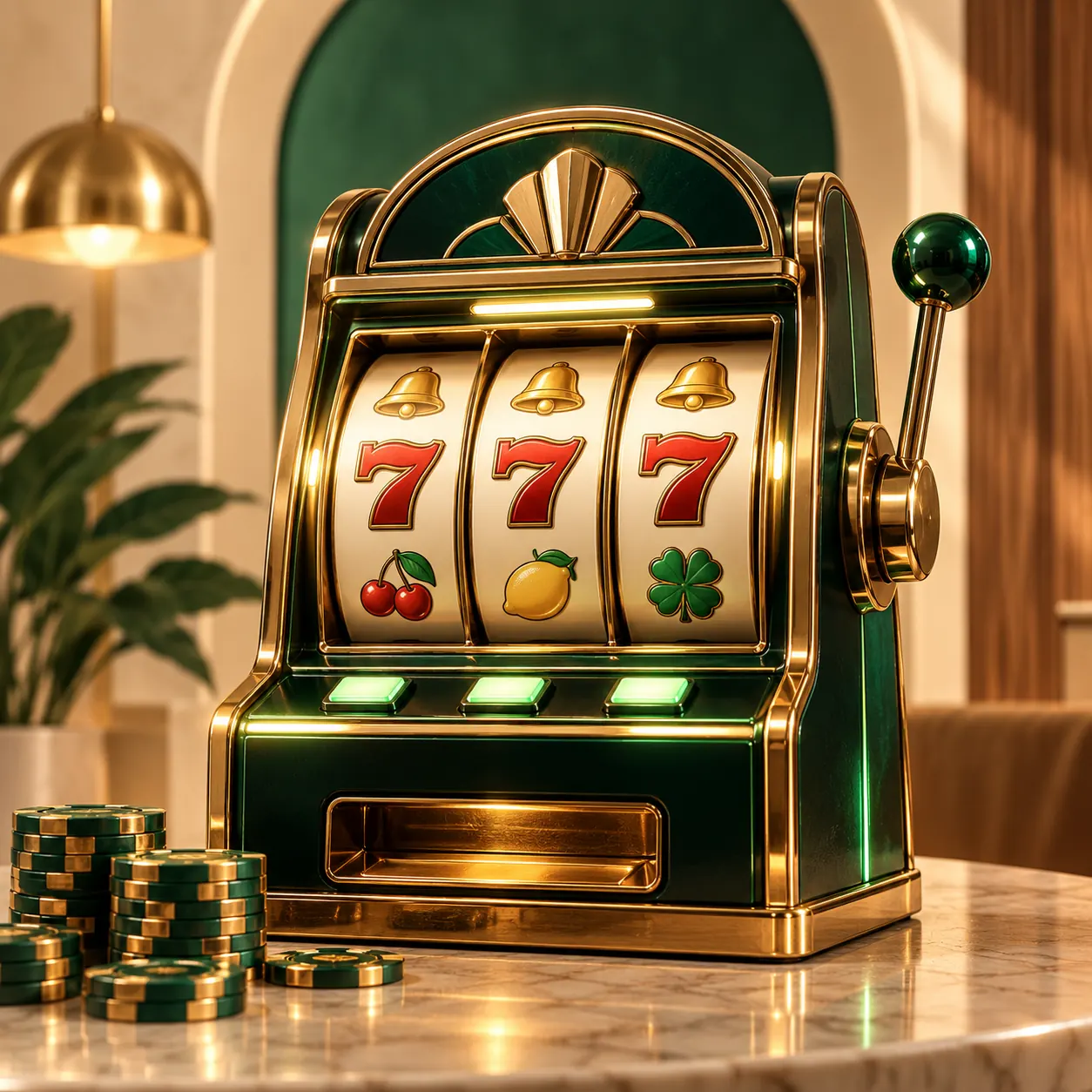 Juego digital con símbolos luminosos