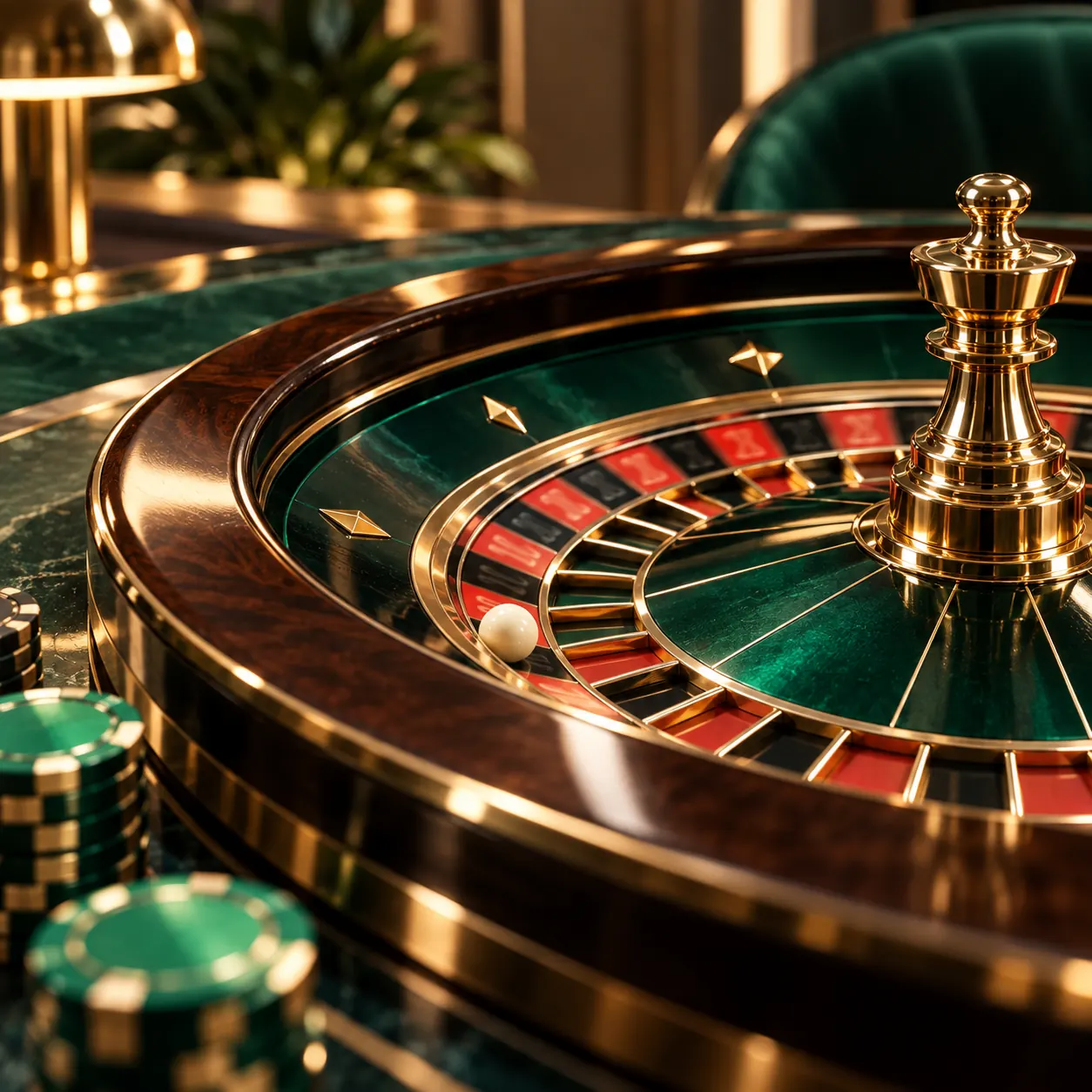 Ruleta en primer plano